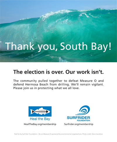 Surfrider-Heal the Bay Thank You on Measure O ER-TBR Ad #6 March 12, 2015